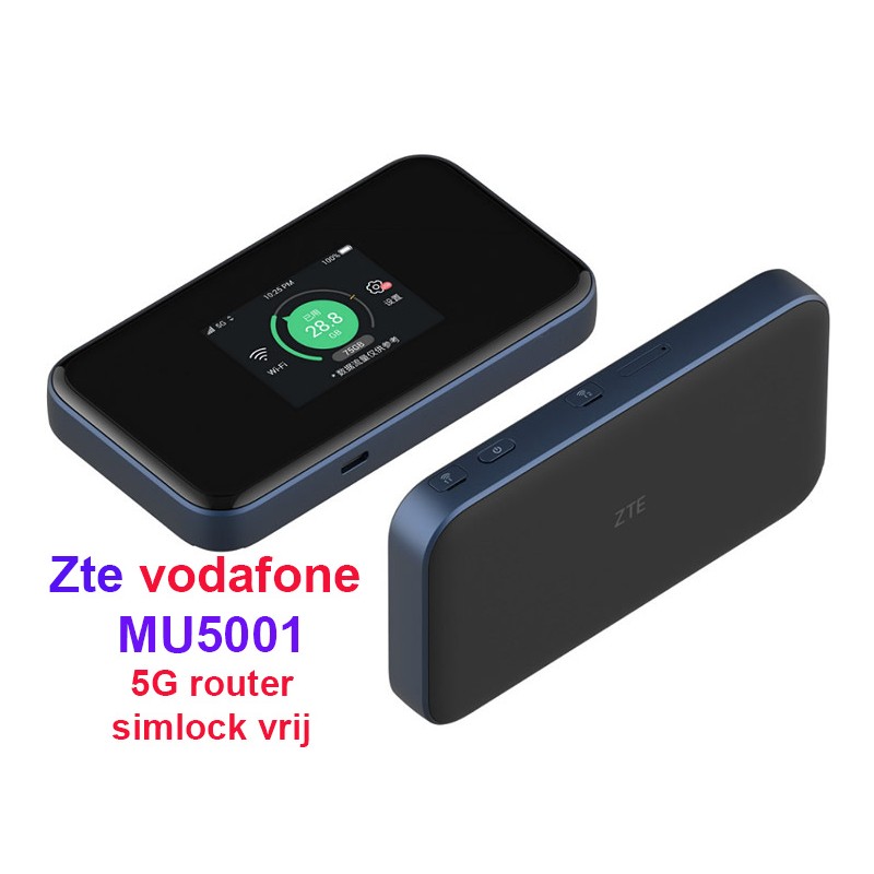 5G MIFI Router Mobiele WiFi Hotspot Vodafone ZTE MU5001 simlockvrij geschikt voor oa KPN T-mobile tele2 Vodafone